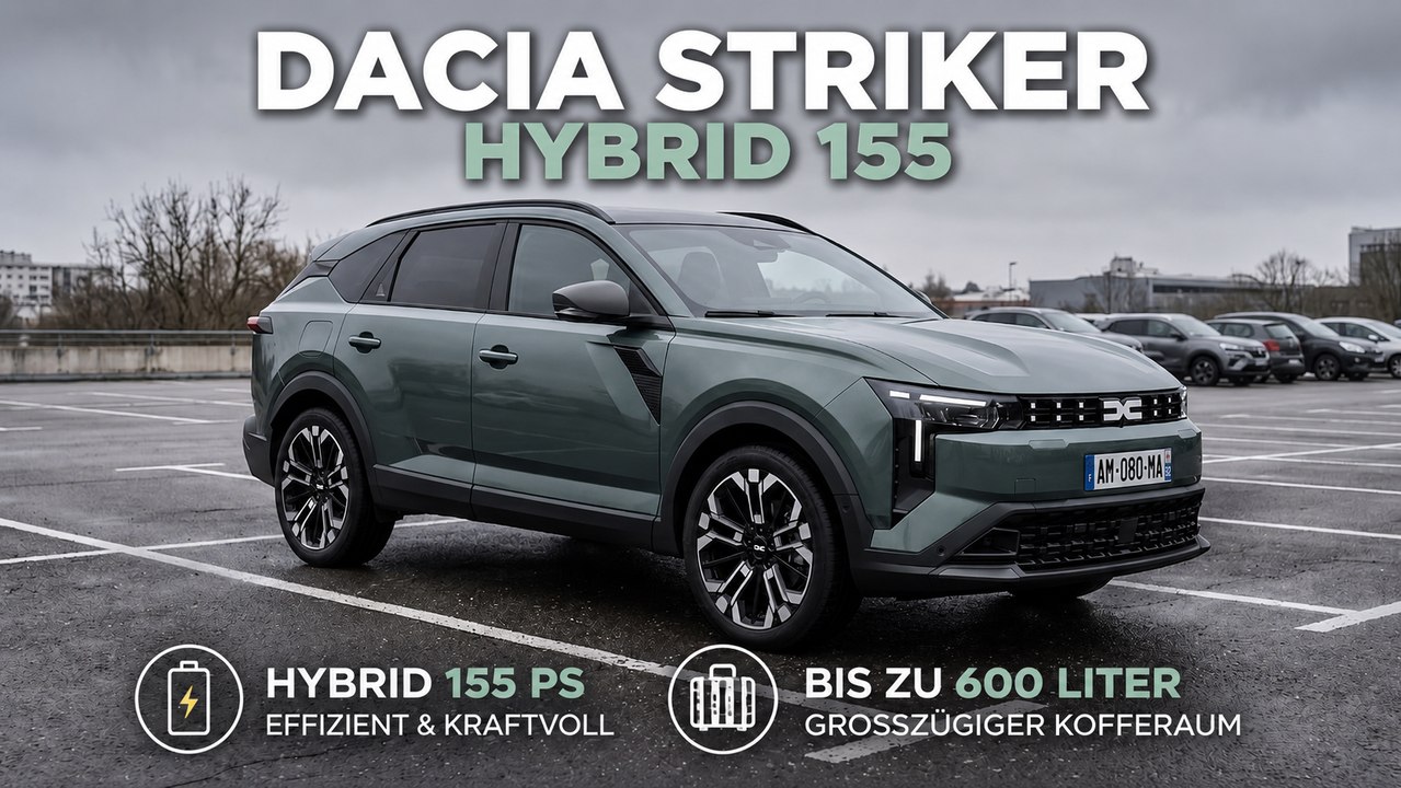2026 Dacia Striker Hybrid 155: Mehr Platz, mehr Effizienz, mehr Komfort
