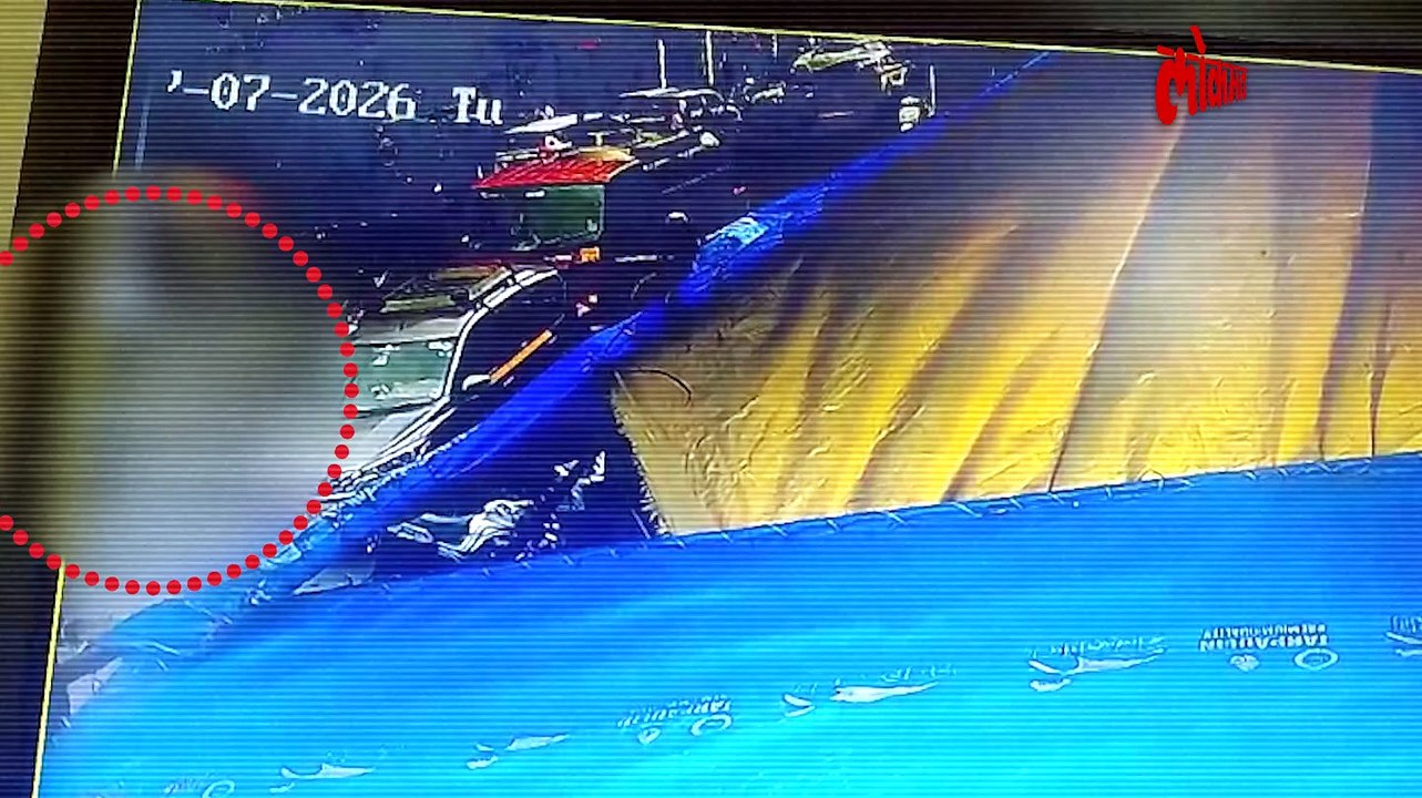 तळोज्यातील थरकाप उडवणारा अपघात, कारच्या धडकेत दोघांचा मृत्यू, CCTV समोर