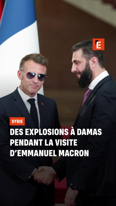 Explosions à Damas lors de la visite d'Emmanuel Macron
