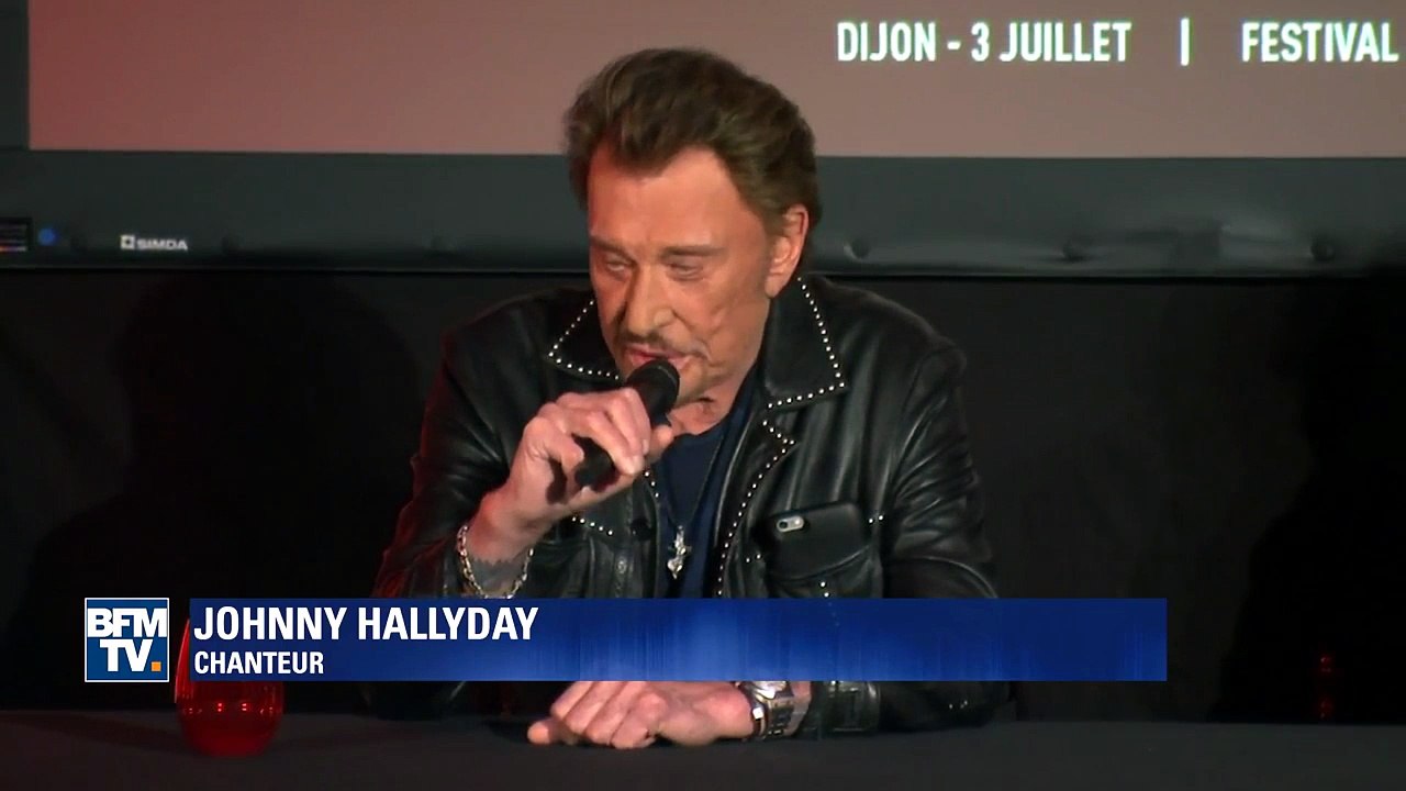 2017 - Johnny Hallyday en conférence de presse pour Les Vieilles Canailles dans les Journaux de BFM TV (6 Juin)