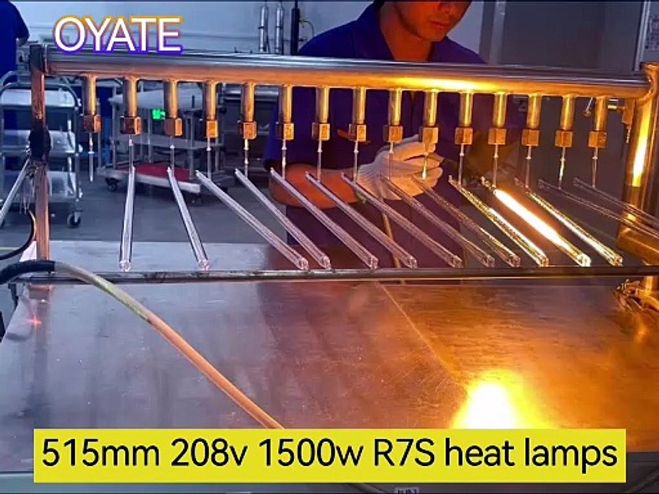 Medium Wave Lamp Infrared Quartz Halogen Bulbs R7S 515mm 208v 1500w for Screen Printing Flash Dryer
