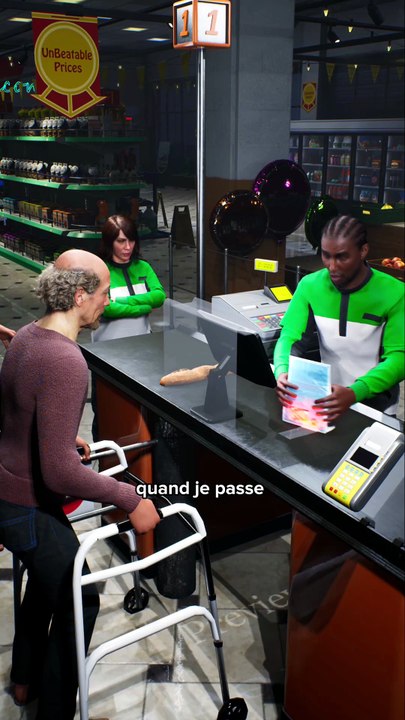 Premier jour en tant que caissier et tu tombes sur une collègue folle #humour #animation