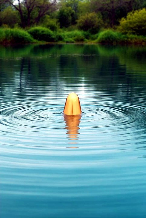 GOLD OBJECT IN WATER