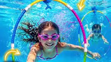 Fun Swimming Pool Toys 🏊🌈 | Swim-Thru Rings for Kids' Summer Fun