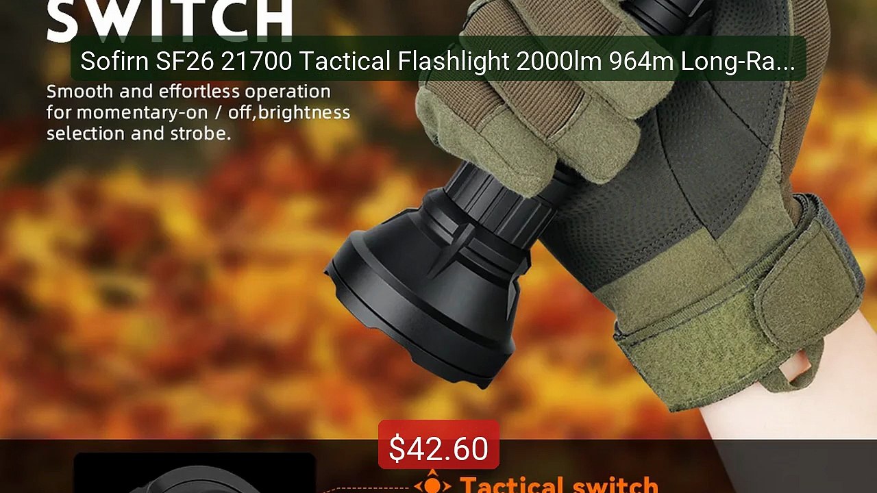 Sofirn SF26 21700 Tactical Flashlight 2000lm 964m Long-Range ... -- Amazing Value 2026 | Must Have!