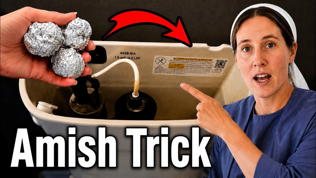 Put aluminum foil in your toilet…and THIS will Happen! (Amish Dollar Tree Trick)