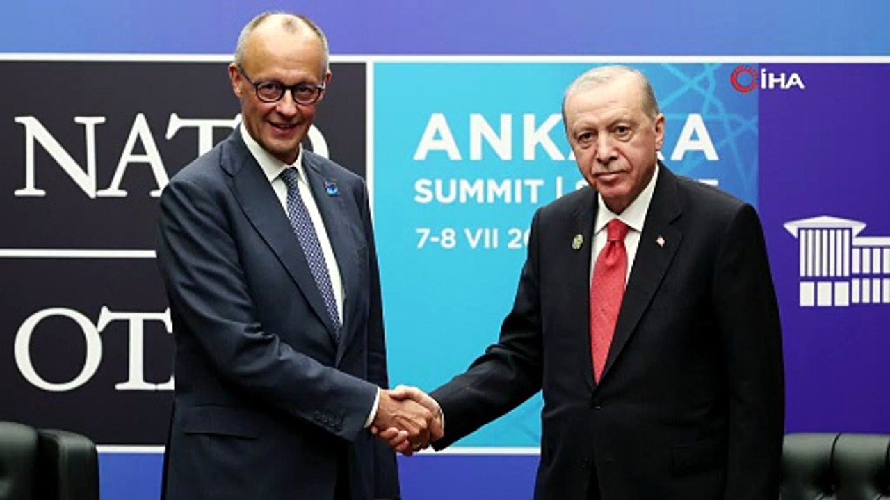 Cumhurbaşkanı Erdoğan, Almanya Başbakanı Merz ile bir araya geldi