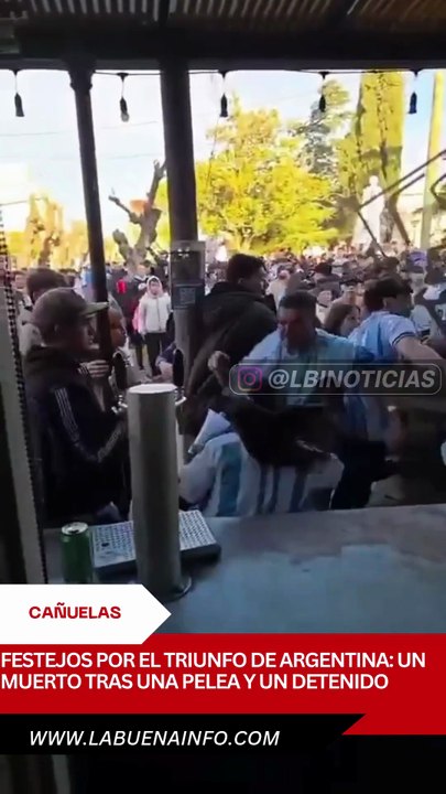 Incidentes en Cañuelas durante los festejos por los triunfos de la Selección Argentina