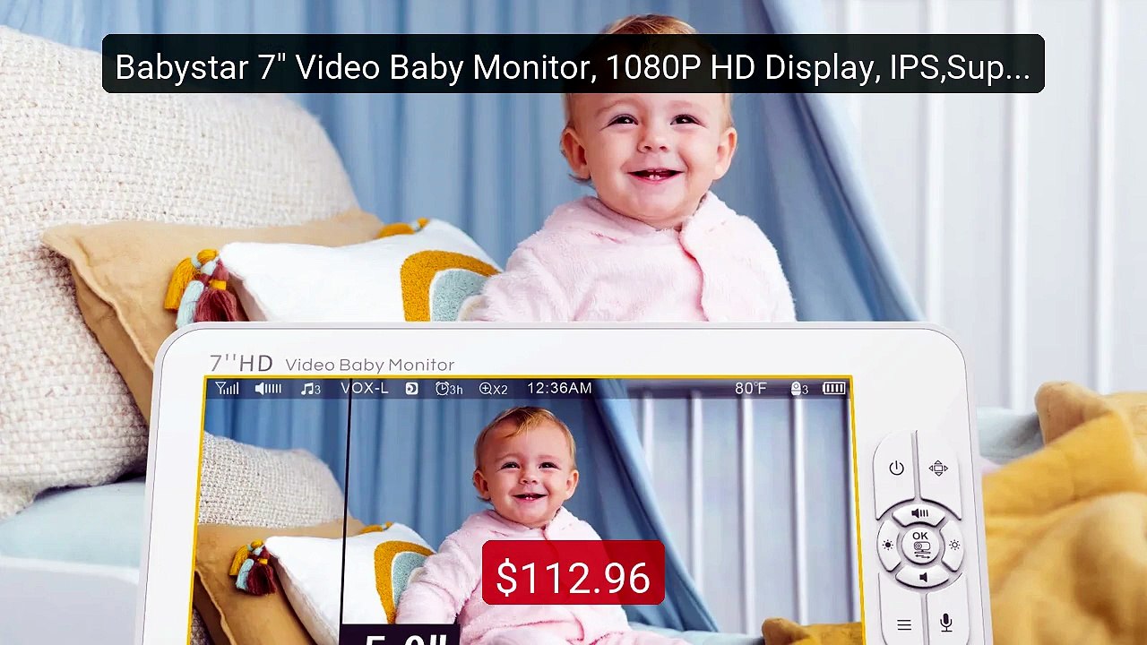 Babystar 7" Video Baby Monitor, 1080P HD Display, IPS,Support 2 HDC... -- Top Rated 2026 | Buy Now!