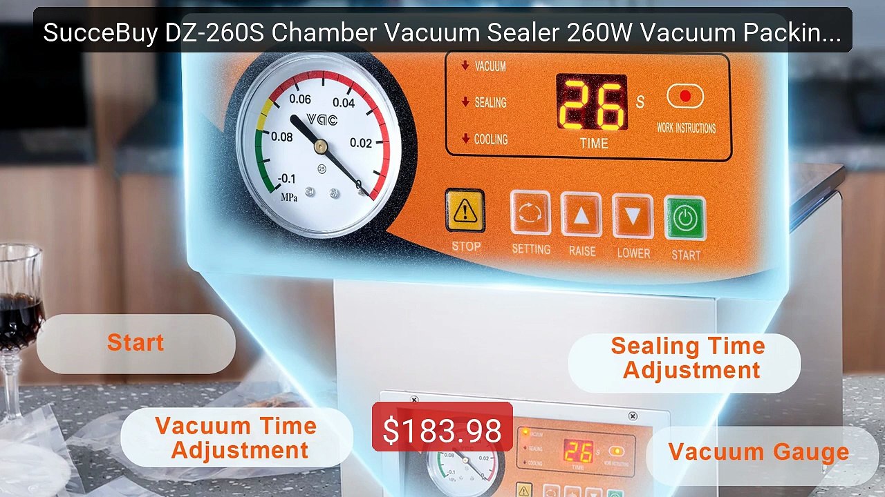 SucceBuy DZ-260S Chamber Vacuum Sealer 260W Vacuum Packing Machine ... -- Top Rated 2026 | Buy Now!