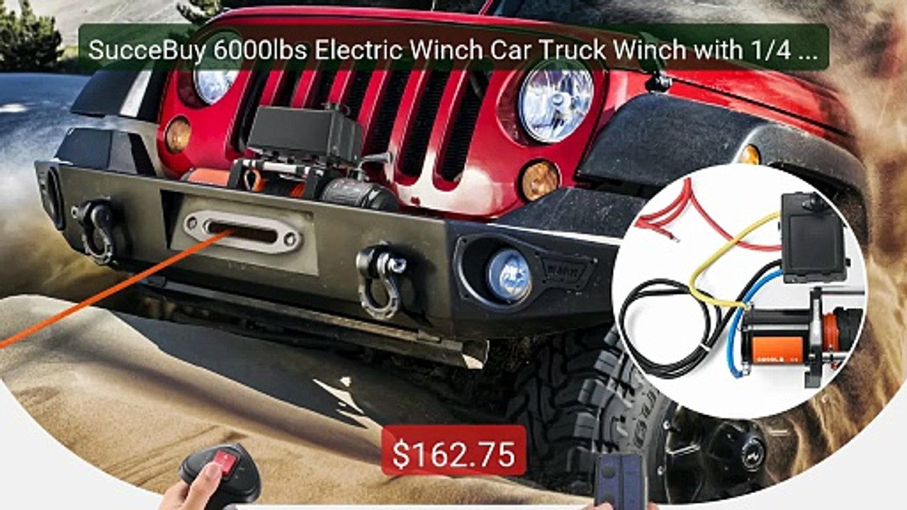 SucceBuy 6000lbs Electric Winch Car Truck Winch with 1/4 in 55... -- Hot Deal 2026 | Limited Offer!