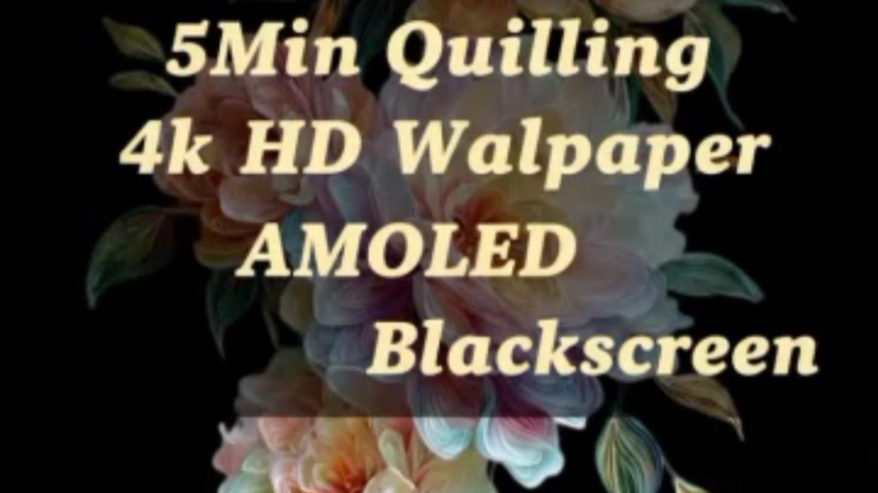 5-Minute Quilled Flower Wallpaper 🌸 4K UHD | AMOLED Black Screen | Relaxing Floral Background