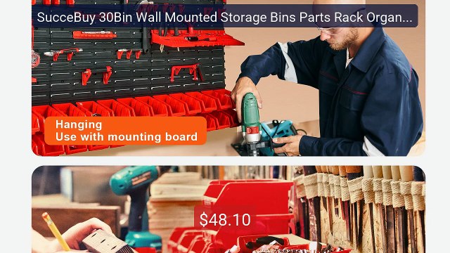 SucceBuy 30Bin Wall Mounted Storage Bins Parts Rack Organizer ... Hot Deal 2026 | Limited Offer!