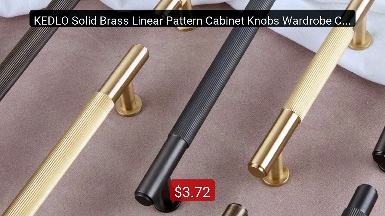 KEDLO Solid Brass Linear Pattern Cabinet Knobs Wardrobe Cab... -- Top Pick 2026 | Unbeatable Price!