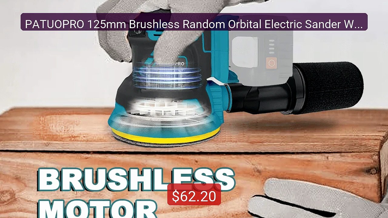 PATUOPRO 125mm Brushless Random Orbital Electric Sander Wood G... -- Hot Deal 2026 | Limited Offer!