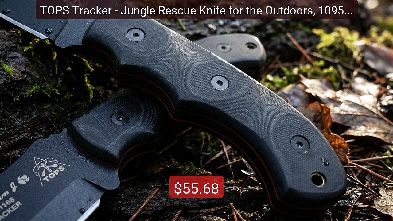 TOPS Tracker - Jungle Rescue Knife for the Outdoors, 1095 high... -- Best Buy 2026 | Great Quality!