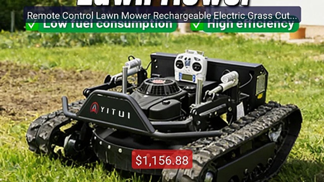 Remote Control Lawn Mower Rechargeable Electric Grass Cutter F... -- Best Buy 2026 | Great Quality!