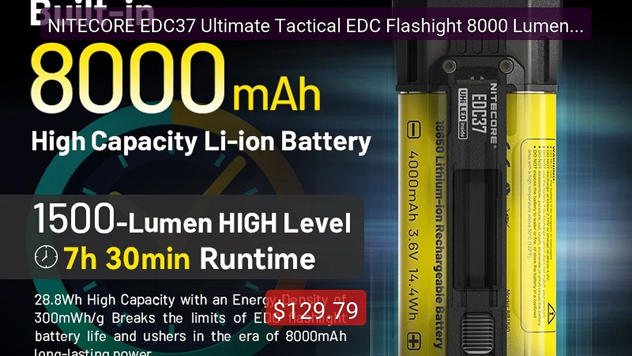 NITECORE EDC37 Ultimate Tactical EDC Flashight 8000 Lumens 18W USB... -- Best Deal 2026 | Shop Now!