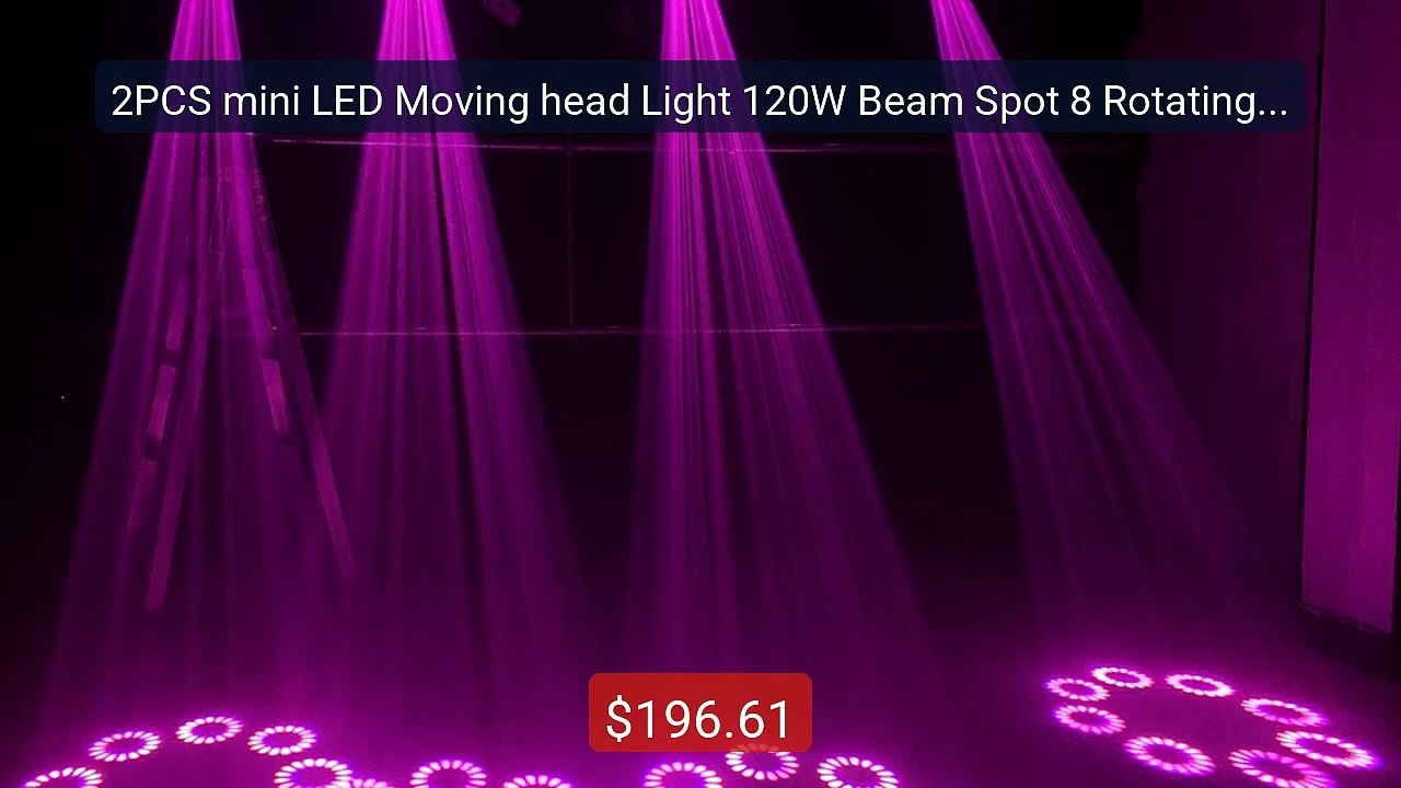 2PCS mini LED Moving head Light 120W Beam Spot 8 Rotating Pris... -- Best Buy 2026 | Great Quality!