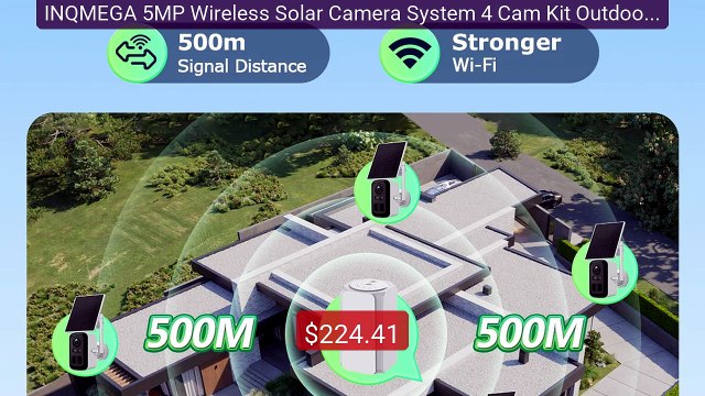 INQMEGA 5MP Wireless Solar Camera System 4 Cam Kit Outdoor WiF... Hot Deal 2026 | Limited Offer!