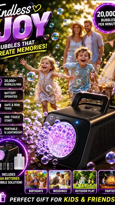 Bubble Machine Automatic Bubble Blower Review | 20,000+ Bubbles Per Minute for Kids & Party Fun