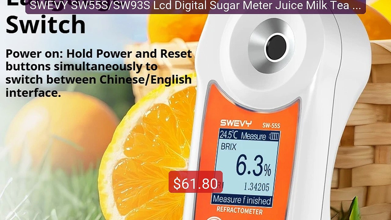 SWEVY SW55S/SW93S Lcd Digital Sugar Meter Juice Milk Tea Atc ... -- Amazing Value 2026 | Must Have!