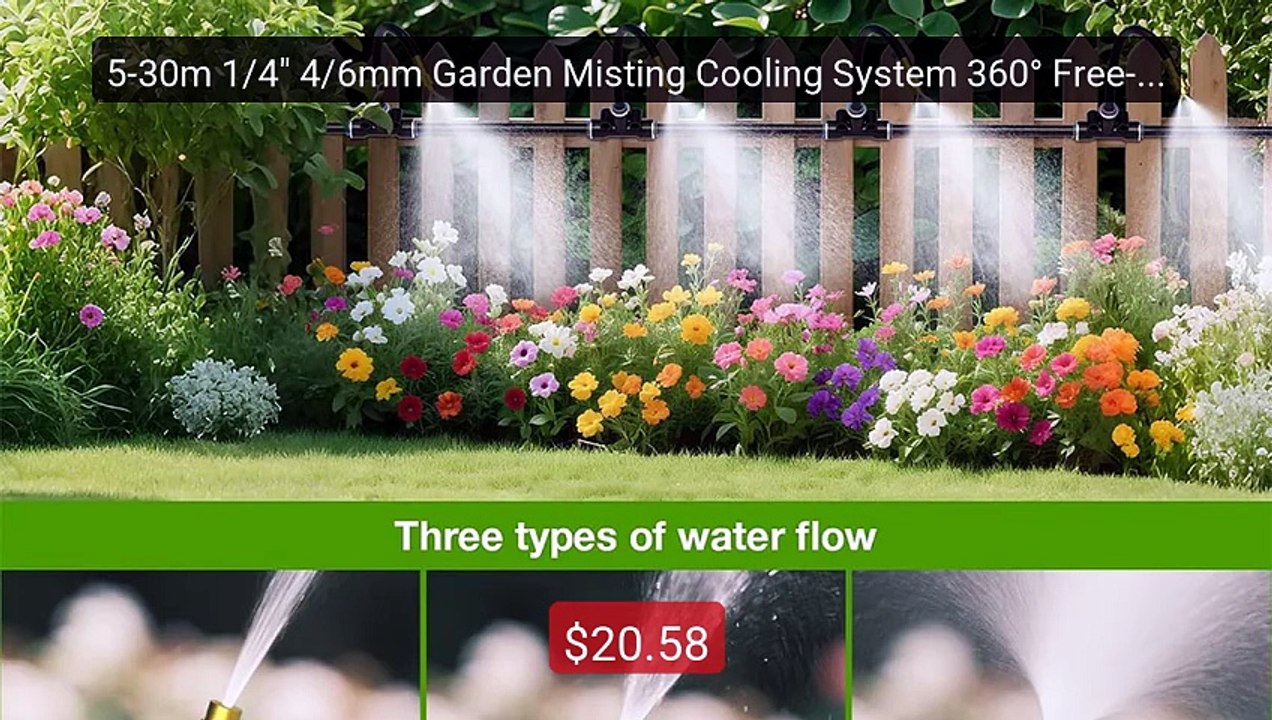 5-30m 1/4" 4/6mm Garden Misting Cooling System 360° Free-bend Misti... -- Top Rated 2026 | Buy Now!