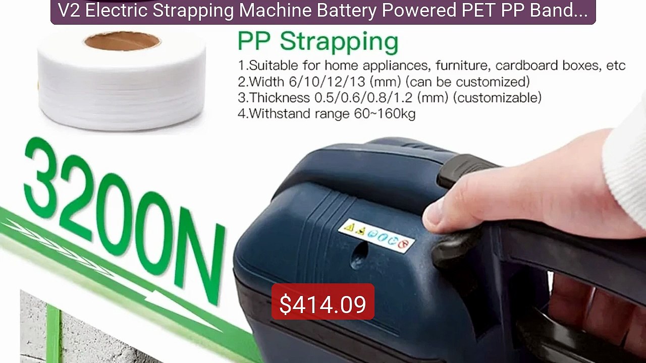 V2 Electric Strapping Machine Battery Powered PET PP Banding ... -- Amazing Value 2026 | Must Have!