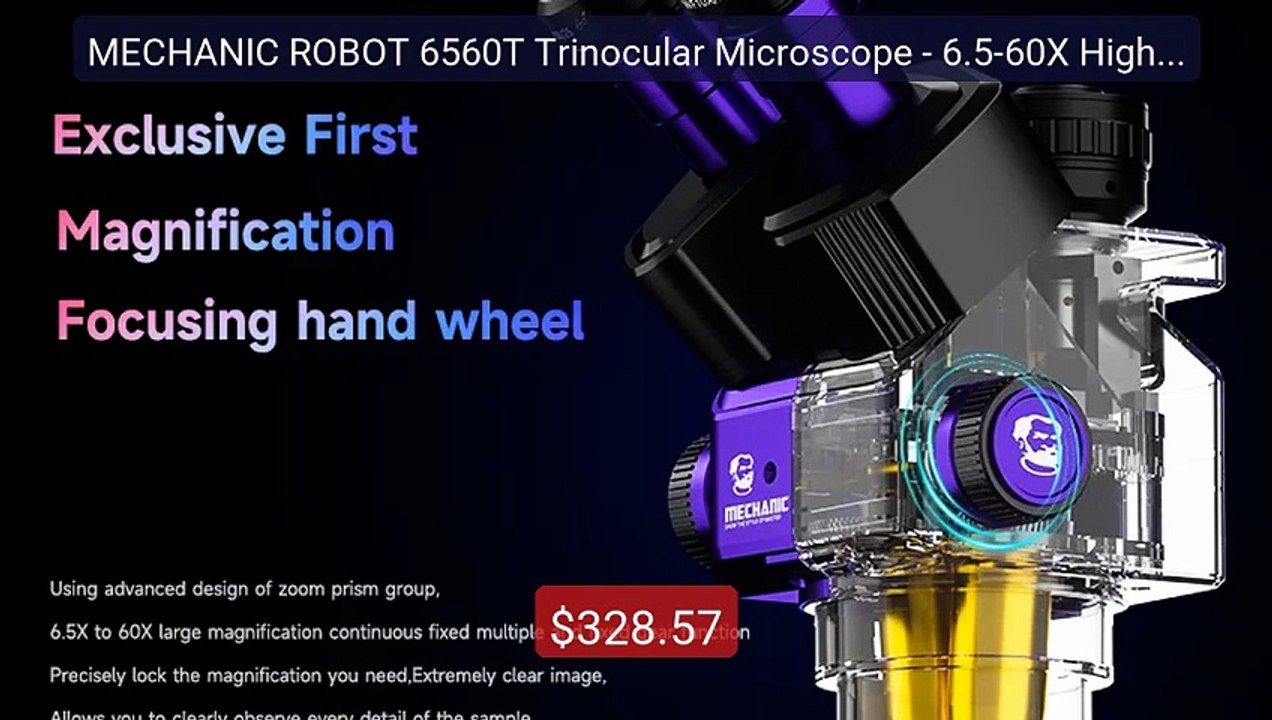 MECHANIC ROBOT 6560T Trinocular Microscope - 6....