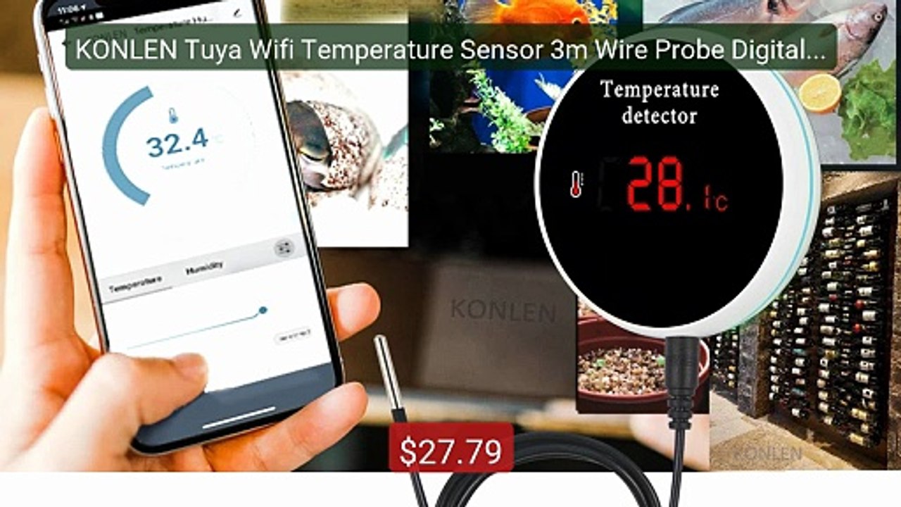 KONLEN Tuya Wifi Temperature Sensor 3m Wire Probe Digital S... -- Top Pick 2026 | Unbeatable Price!