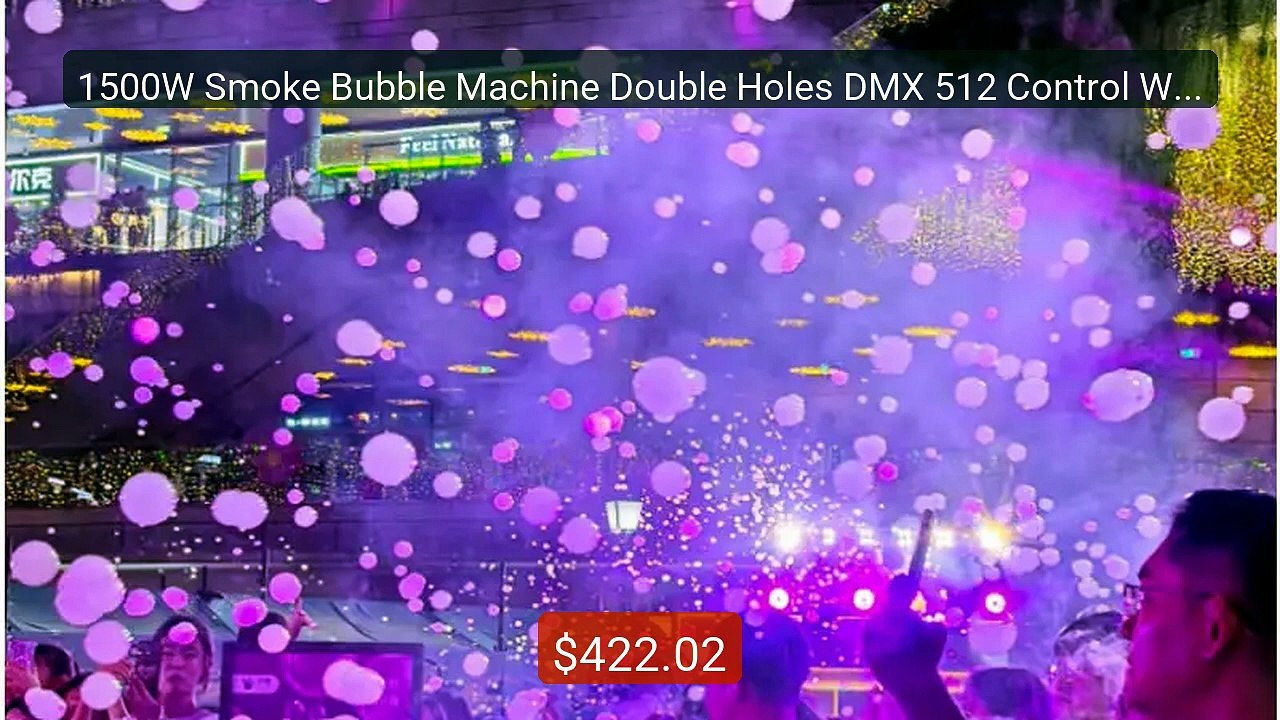 1500W Smoke Bubble Machine Double Holes DMX 512 Control Weddin... -- Hot Deal 2026 | Limited Offer!