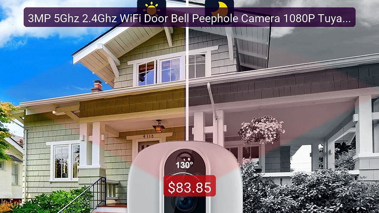 3MP 5Ghz 2.4Ghz WiFi Door Bell Peephole Camera 1080P Tuya Smar... -- Best Buy 2026 | Great Quality!
