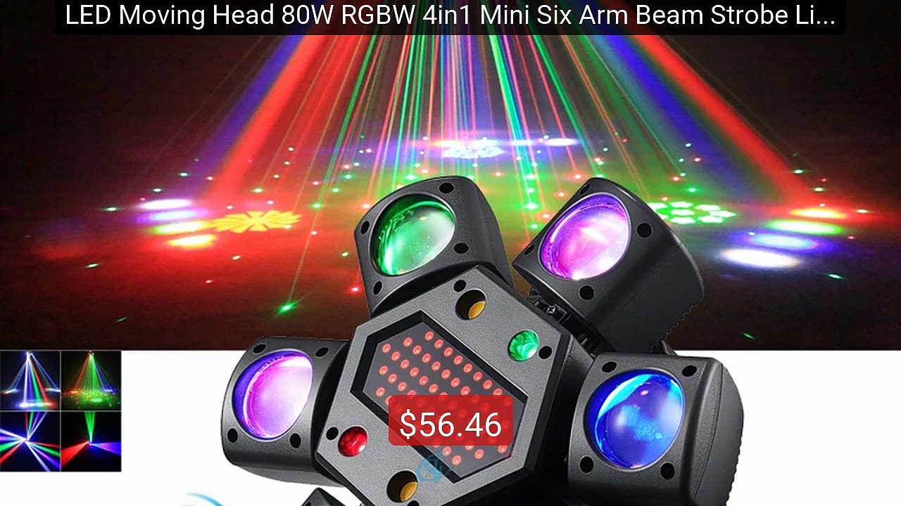 LED Moving Head 80W RGBW 4in1 Mini Six Arm Beam Strobe Light ... -- Amazing Value 2026 | Must Have!
