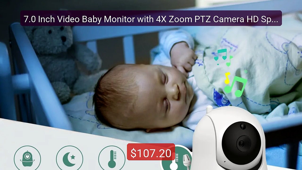 7.0 Inch Video Baby Monitor with 4X Zoom PTZ Camera HD Split S... -- Best Buy 2026 | Great Quality!
