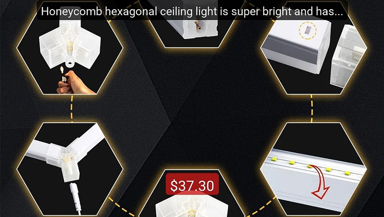 Honeycomb hexagonal ceiling light is super bright and has high pow... -- Best Deal 2026 | Shop Now!