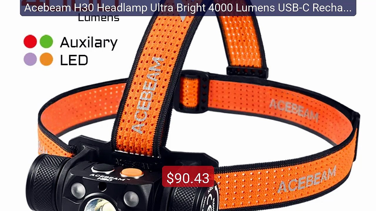 Acebeam H30 Headlamp Ultra Bright 4000 Lumens USB-C Recharg... -- Top Pick 2026 | Unbeatable Price!