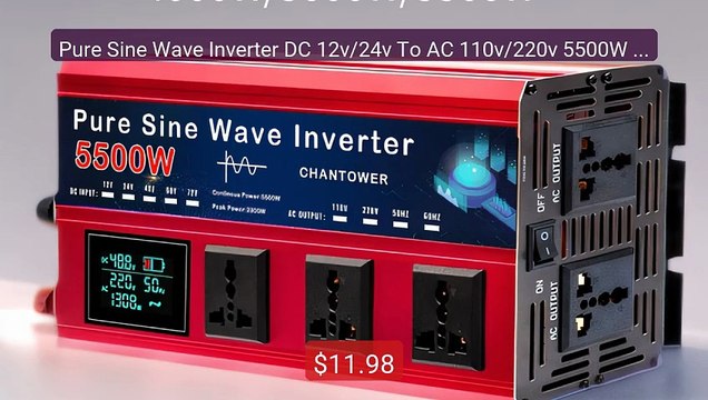 Pure Sine Wave Inverter DC 12v/24v To AC 110v/220v 5500W 5000W... Hot Deal 2026 | Limited Offer!
