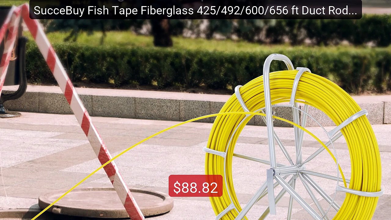 SucceBuy Fish Tape Fiberglass 425/492/600/656 ft Duct Rodde... -- Top Pick 2026 | Unbeatable Price!