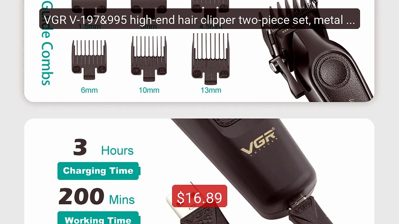 VGR V-197&995 high-end hair clipper two-piece set, metal leath... -- Hot Deal 2026 | Limited Offer!