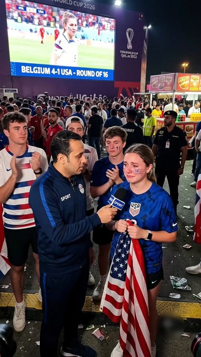 🇺🇸💔 حزن جماهير أمريكا بعد الخسارة 4-1 أمام بلجيكا والخروج من كأس العالم 2026