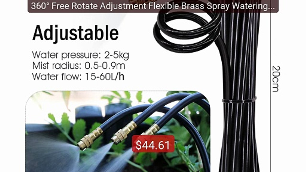 360° Free Rotate Adjustment Flexible Brass Spray Watering System Ga... -- Top Rated 2026 | Buy Now!