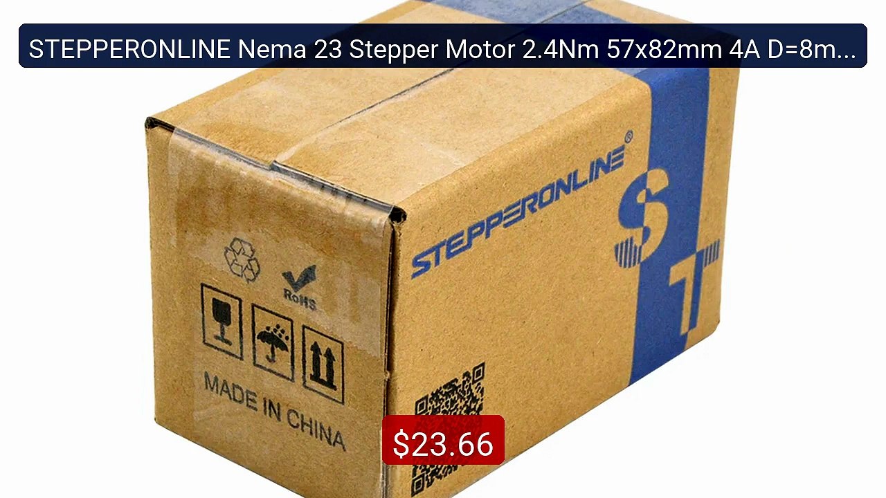 STEPPERONLINE Nema 23 Stepper Motor 2.4Nm 57x82mm 4A D=8mm Ne... -- Amazing Value 2026 | Must Have!