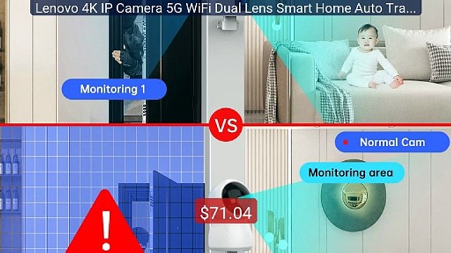 Lenovo 4K IP Camera 5G WiFi Dual Lens Smart Home Auto Trackin... Amazing Value 2026 | Must Have!