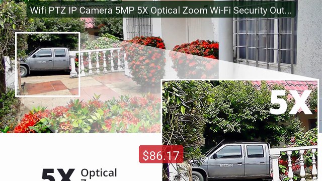 Wifi PTZ IP Camera 5MP 5X Optical Zoom Wi-Fi Security Outdoor CCTV... Best Deal 2026 | Shop Now!