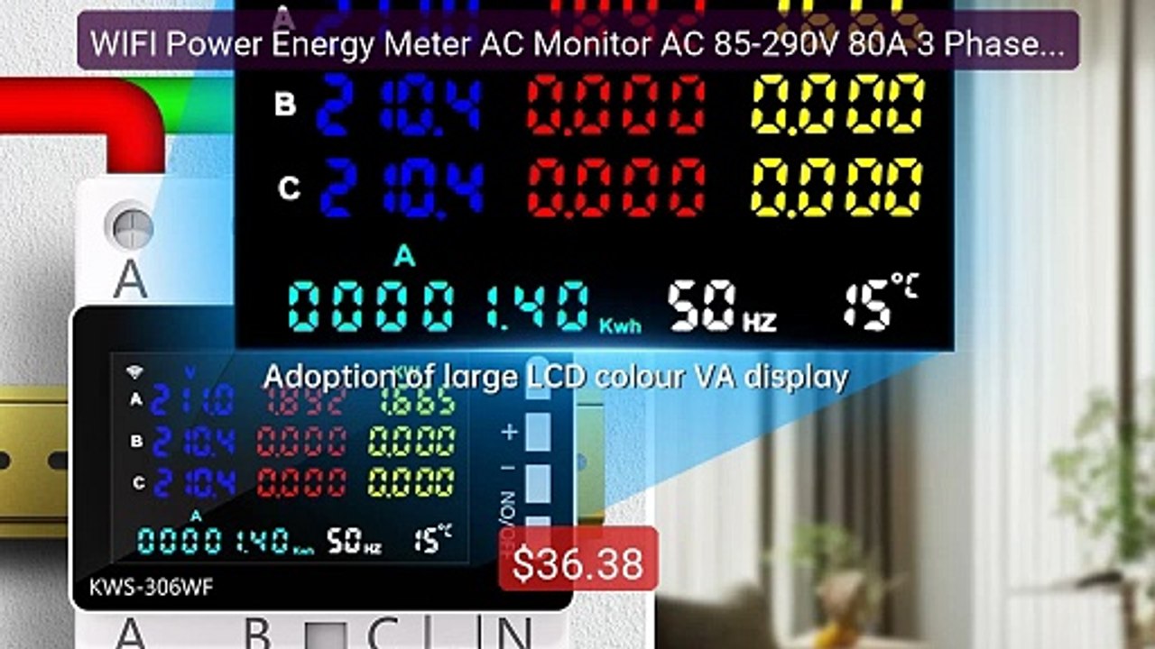 WIFI Power Energy Meter AC Monitor AC 85-290V 80A 3 Phase 4-w... -- Amazing Value 2026 | Must Have!