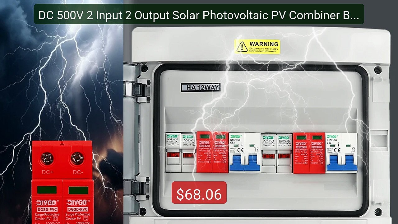 DC 500V 2 Input 2 Output Solar Photovoltaic PV Combiner Box Wi... -- Hot Deal 2026 | Limited Offer!