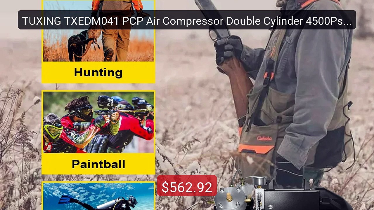 TUXING TXEDM041 PCP Air Compressor Double Cylinder 4500Psi 300Bar ... -- Best Deal 2026 | Shop Now!