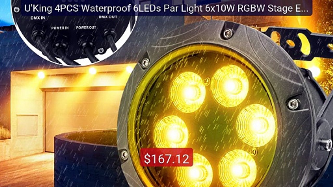 U'King 4PCS Waterproof 6LEDs Par Light 6x10W RGBW Stage Effect... -- Best Buy 2026 | Great Quality!