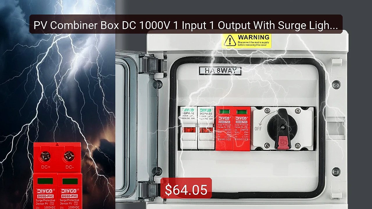 PV Combiner Box DC 1000V 1 Input 1 Output With Surge Lightning Pro... -- Best Deal 2026 | Shop Now!
