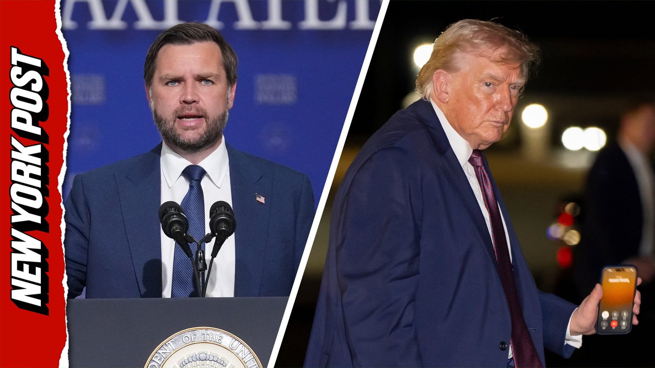 Vance jokes 'It's not the president' after checking text message mid-speech